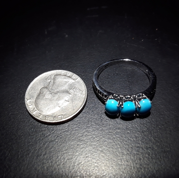 Natural Sleeping Beauty Turquoise Ring B10 - Picture 4 of 5